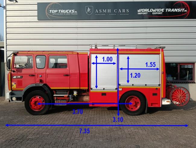 Renault M 210 Midliner 2.400 ltr -Brandweer, Feuerwehr, Fire truck - Crewcab, Doppelcabine - Rescue TT 4694