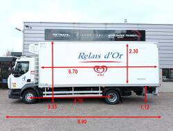 Renault D 12.240 DXI Carrier Supra 850 MT, 2 Verdampers, Diepvries -30 - DHollandia Laadklep, LDW, Loadlift TT 4923