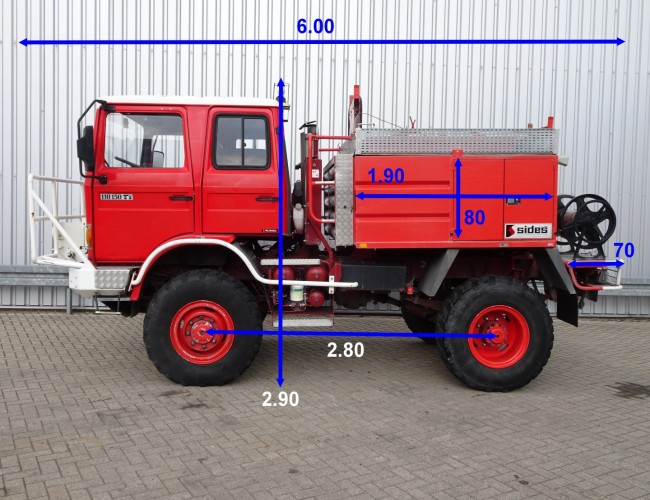 Renault 110 150 4x4 - 3.000 ltr -Brandweer, Feuerwehr, Fire brigade -Expeditie, Camper - 5t. Lier, Wich, Winde TT 4223