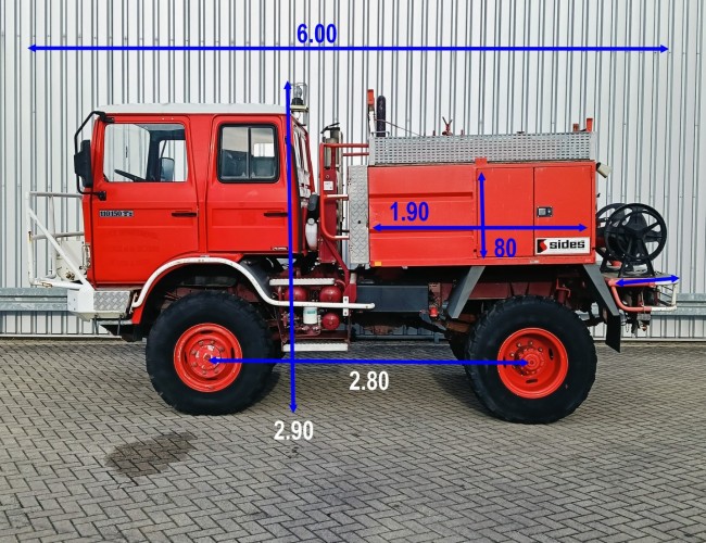 Renault 110 150 4x4 - 3.000 ltr -Brandweer, Feuerwehr, Fire brigade -Expeditie, Camper - 5t. Lier, Wich, Winde TT 4223