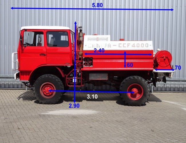 Renault M180 4x4 -3.500 ltr - Brandweer, Feuerwehr, Fire - Expeditie, Camper TT 4226