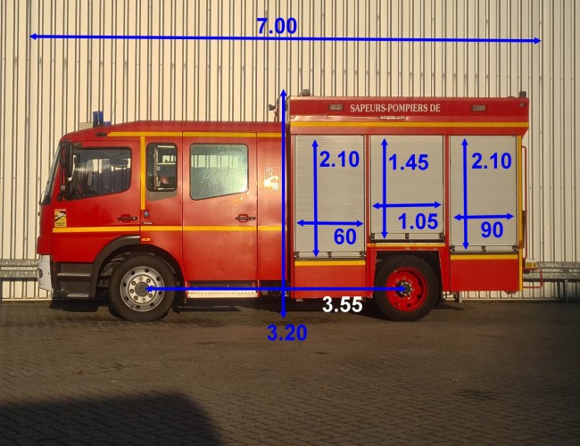 Mercedes-Benz Atego 1325 1.500 ltr -Brandweer, Feuerwehr, Fire truck - Crewcab, Doppelcabine TT 4486