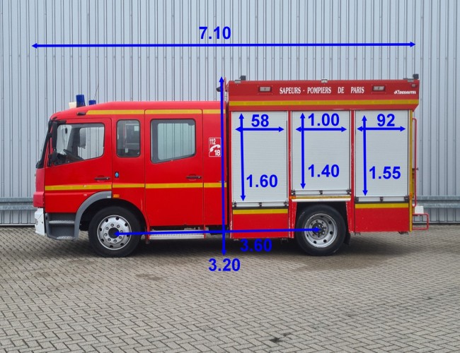 Mercedes-Benz Atego 1325 2.000 ltr -Brandweer, Feuerwehr, Fire truck, Crewcab, Doppelcabinehr, Fire truck TT 4487