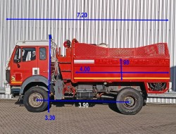 Mercedes-Benz 1824 4x4 -6.000 ltr tank, 450 Foam - V6 - SK Cabine - Brandweer - Expeditie, Camper TT 4660