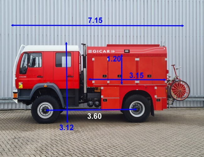 MAN 18.220 4x4- 3.000 ltr -Brandweer, Feuerwehr, Fire - Doppelcabine TT 4686