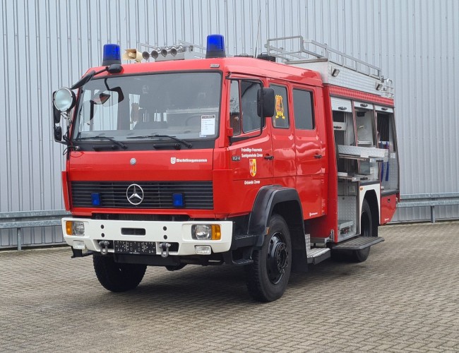 Mercedes-Benz 1124 AF 4x4 - 1.300 ltr -Brandweer, Feuerwehr, Fire brigade- Crew Cab - Expeditie, Camper, Low Gear! TT 4697