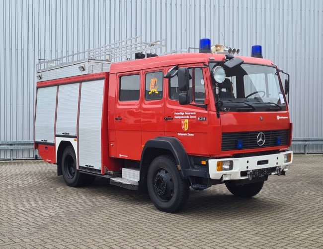 Mercedes-Benz 1124 AF 4x4 - 1.300 ltr -Brandweer, Feuerwehr, Fire brigade- Crew Cab - Expeditie, Camper, Low Gear! TT 4697