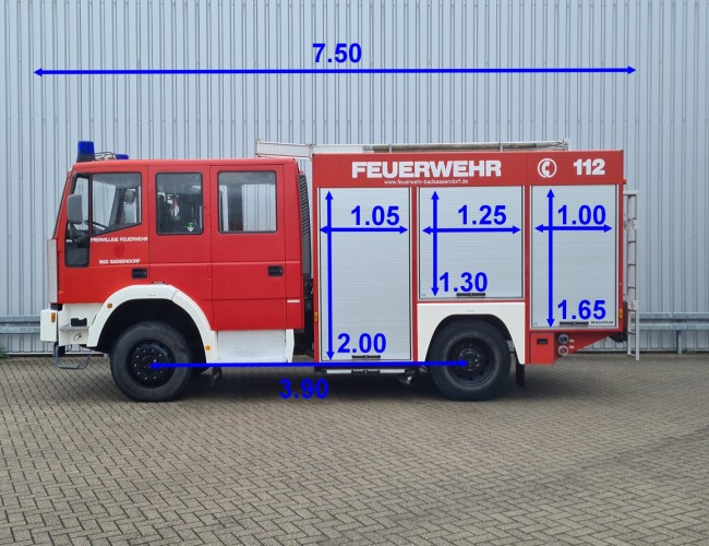 Iveco 135 E22 4x4 -1.600 ltr -Brandweer, Feuerwehr, Fire brigade - Expeditie, Camper, DOKA TT 4719