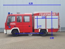 Iveco EUROCARGO 75 E 14 Eurofire 600 ltr - Feuerwehr, Fire truck, Brandweer - Crewcab, Doppelcabine TT 4726