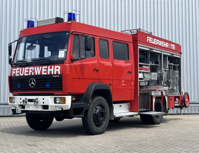 Mercedes-Benz 1124 AF 4x4 - 1.600 ltr -Brandweer, Feuerwehr, Fire brigade- Crew Cab - Expeditie, Camper TT 4729