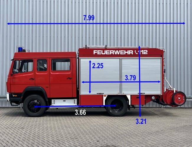 Mercedes-Benz 1124 AF 4x4 - 1.600 ltr -Brandweer, Feuerwehr, Fire brigade- Crew Cab - Expeditie, Camper TT 4729