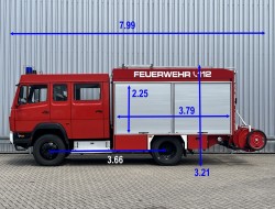 Mercedes-Benz 1124 AF 4x4 - 1.600 ltr  -Feuerwehr, Fire brigade- Crew Cab - Expeditie, Camper TT 4729