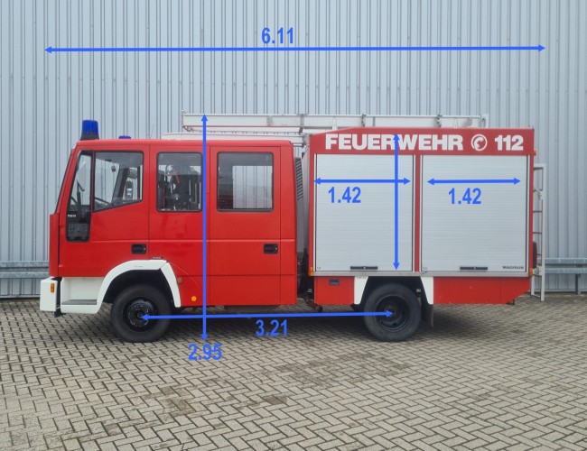 Iveco Eurocargo 75E14 600 ltr watertank - Brandweer, Feuerwehr, Fire truck - Crewcab, Doppelcabine TT 4730