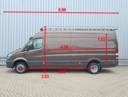 Mercedes-Benz Sprinter 519 CDI V6 3.0 - Airco -Navigatie - Trekhaak - Camera TT 4753