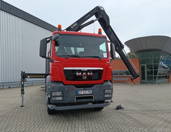 MAN TGS 35.360 8x2 - 23 TM Crane, Machine transporter, Loading ramp, towing truck 6.2 T. winch TT 4765