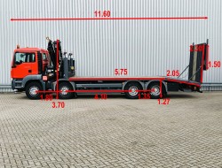 MAN TGS 35.360 8x2 - 23 TM Crane, Machine transporter, Loading ramp, towing truck 6.2 T. winch TT 4765