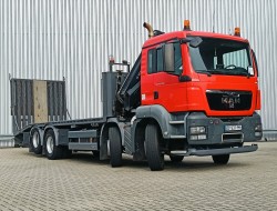 MAN TGS 35.360 8x2 - 16 TM Kraan, Machine transporter, Oprijwagen, afsleepwagen 6,2 T. lier TT 4765