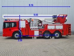 Mercedes-Benz Econic 2633 6x2 - 32 mtr. Hilton Hoogwerker, Ladderspuit, Spuitmonitor - Brandweer TT 4767