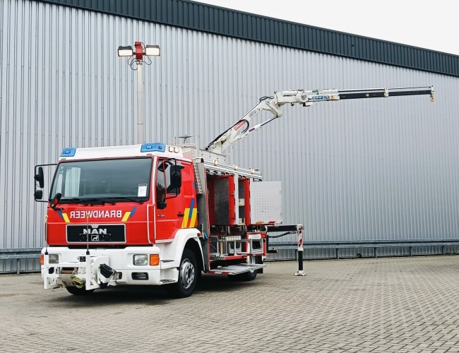 MAN 14.284 Effer 6,5 TM Crane, Kran, Fire, Feuerwehr, Material, Generator TT 4772