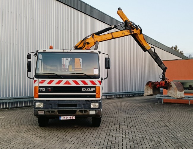 DAF FA CF75.240 ATI 10TM Kraan, Crane, Kran, Grue - Haakarm, Hooklift, Abrolkipper TT 4780