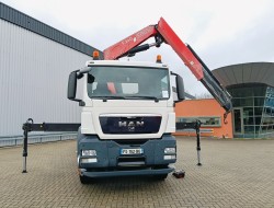 MAN TGS 35.360 8x2 - 24 TM Crane, Machine transporter, Loading ramp, towing truck 5,4 T. winch TT 4781