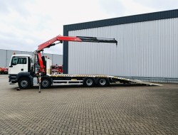 MAN TGS 35.360 8x2 - 24 TM Crane, Machine transporter, Loading ramp, towing truck 5,4 T. winch TT 4781