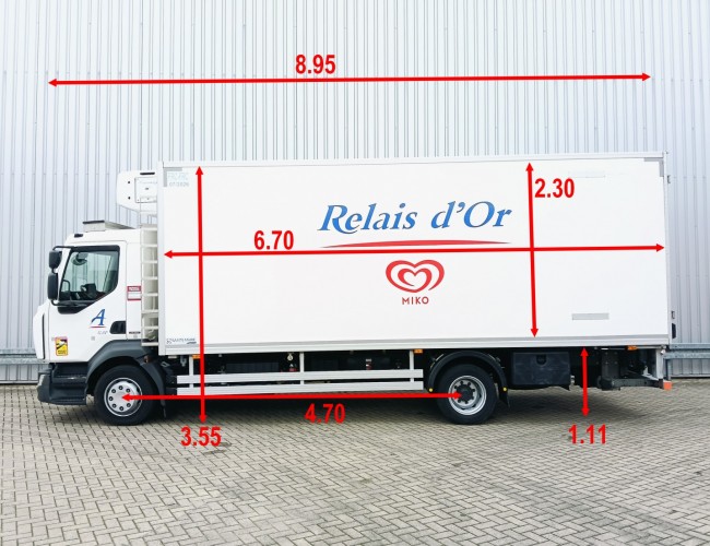 Renault D 210.12 Carrier Supra 850 MT, 2 Verdampers, Telma Rem - DHollandia Laadklep, LDW, Loadlift TT 4783