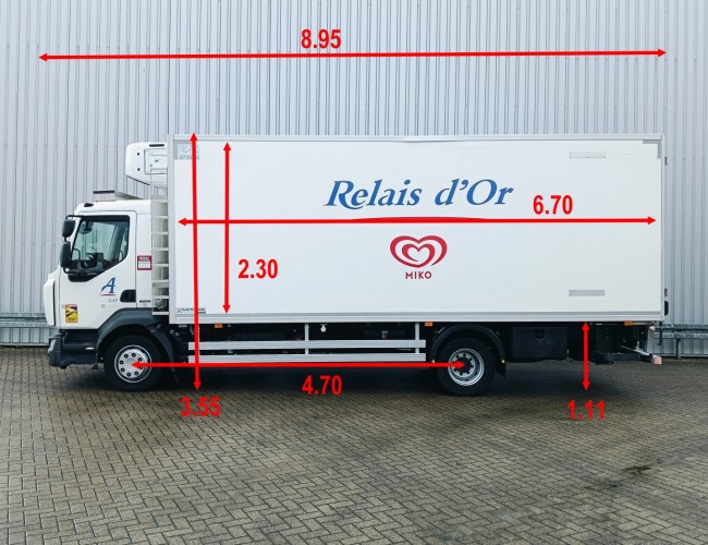 Renault D 210.12 Carrier Supra 850 MT, 2 Verdampers, Telma Rem - DHollandia Laadklep, LDW, Loadlift TT 4789