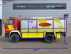 Mercedes-Benz 1124 AF 4x4 - 1.800 ltr - 600 ltr Foam -Brandweer, Feuerwehr, Fire brigade - Expeditie, Camper TT 4435