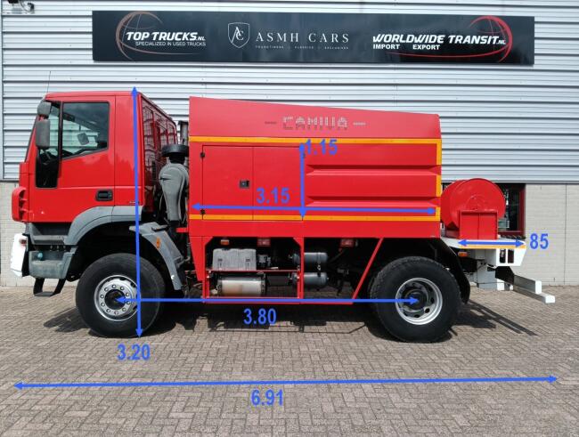 Iveco Eurocargo 140 E24 4x4 -6.000 ltr -Brandweer, Feuerwehr, Fire brigade - Expeditie, Camper -Camiva pomp TT 4450