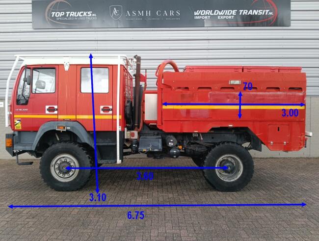 MAN LE 18.220 4x4 -4.000 ltr -200 ltr Foam -Camper -Fire, Brandweer, Expeditie, Rally -Pump missing parts TT 4659