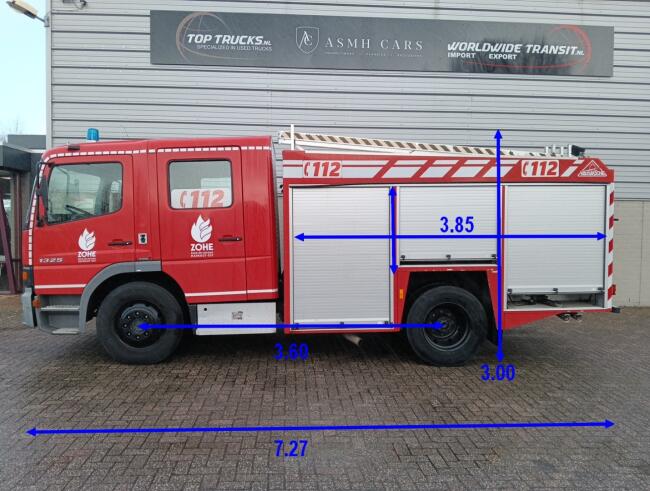 Mercedes-Benz Atego 1325 1.600 ltr -Brandweer, Feuerwehr, Fire truck - Crewcab, Doppelcabine TT 4682