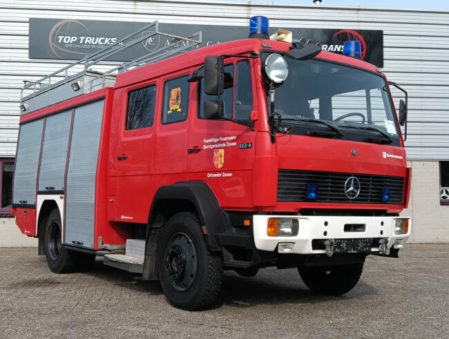 Mercedes-Benz 1124 AF 4x4 - 1.300 ltr -Brandweer, Feuerwehr, Fire brigade- Crew Cab - Expeditie, Camper, Low Gear! TT 4697