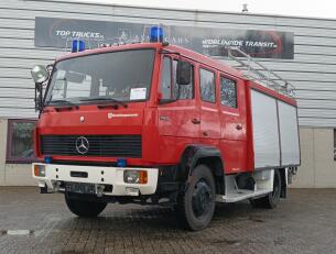 Mercedes-Benz 1120 AF 4x4 - 1.600 ltr watertank -Feuerwehr, Fire brigade- Crew Cab - Expeditie, Camper, Low Gear! TT 4704