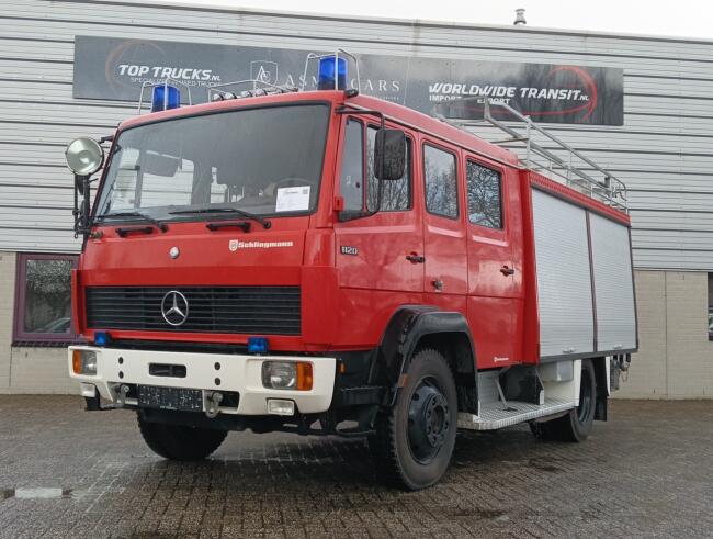 Mercedes-Benz 1120 AF 4x4 - 1.600 ltr watertank -Feuerwehr, Fire brigade- Crew Cab - Expeditie, Camper, Low Gear! TT 4704