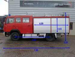 Mercedes-Benz 1120 AF 4x4 - 1.600 ltr watertank -Feuerwehr, Fire brigade- Crew Cab - Expeditie, Camper, Low Gear! TT 4704