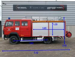 Mercedes-Benz 1120 AF 4x4 -Brandweer, Feuerwehr, Fire brigade - 1.200 ltr - Expeditie, Camper - LF 16 TT 4718