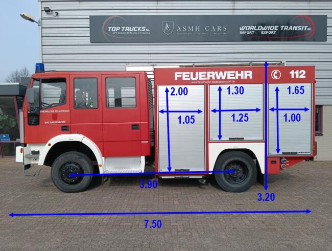 Iveco 135 E22 4x4 -1.600 ltr -Brandweer, Feuerwehr, Fire brigade - Expeditie, Camper, DOKA TT 4719