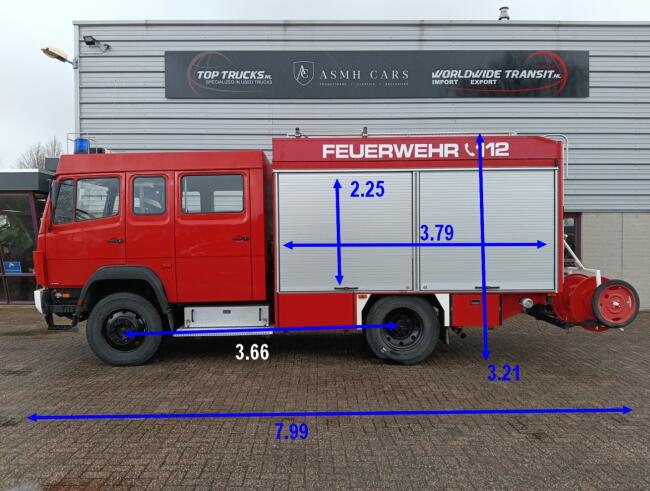 Mercedes-Benz 1124 AF 4x4 - 1.600 ltr -Brandweer, Feuerwehr, Fire brigade- Crew Cab - Expeditie, Camper TT 4729