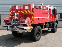 Mercedes-Benz Unimog U 5000 4x4 - (type 437.4) 4000 ltr -Lier, Winch -Feuerwehr Doppelkabine,Uberrollkafig - Rosenbauer - Expeditievoertuig, Camper TT 4836