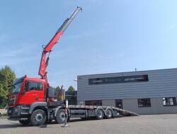 MAN TGS 35.360 8x2 - Fassi 23TM Kraan, Machine transporter, Oprijwagen, afsleepwagen 6.2T. lier TT 4842-B
