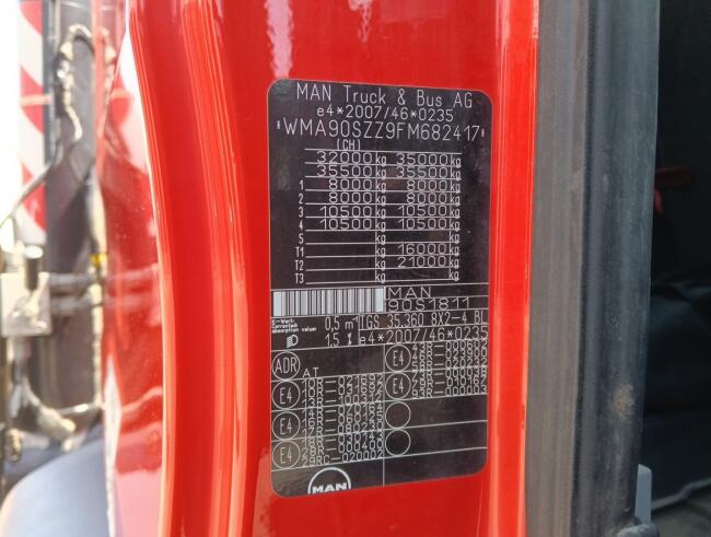 MAN TGS 35.360 8x2 - Fassi 23TM Kraan, Machine transporter, Oprijwagen, afsleepwagen 6.2T. lier TT 4842-B