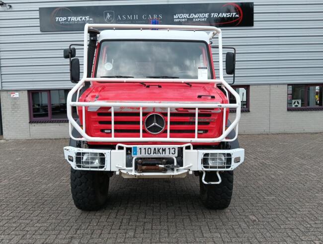 Unimog U 5000 Mercedes Benz -4x4 - (type 437.4) 4000 ltr -Lier, Winch -Feuerwehr Doppelkabine,Uberrollkafig - Camiva TT 4853