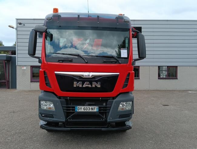 MAN TGS 35.360 8x2 - Fassi 23TM Kraan, Machine transporter, Oprijwagen, afsleepwagen 6.2T. lier TT 4849-A