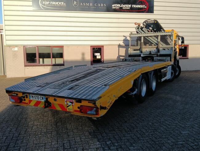 MAN TGS 35.420 8x2 - Fassi 29TM Kraan, Machine transporter, Oprijwagen, afsleepwagen 7.2T. lier TT 4882