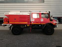 Mercedes-Benz Unimog U 5000 4x4 - (type 437.4) 4000 ltr -Lier, Winch -Feuerwehr Doppelkabine,Uberrollkafig - Camiva - Expeditievoertuig, Camper TT 4888