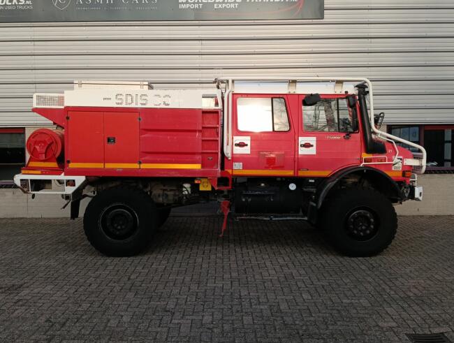 Mercedes-Benz Unimog U 5000 4x4 - (type 437.4) 4000 ltr -Lier, Winch -Feuerwehr Doppelkabine,Uberrollkafig - Camiva - Expeditievoertuig, Camper TT 4888