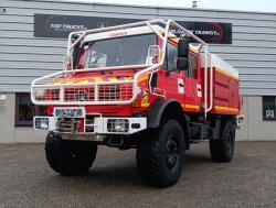 Unimog U 5000 Mercedes Benz -4x4 - (type 437.4) 4000 ltr -Lier, Winch -Feuerwehr Doppelkabine,Uberrollkafig - Camiva TT 4889