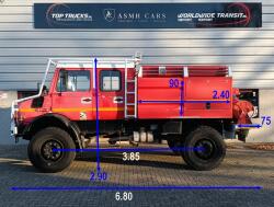 Unimog U 5000 Mercedes Benz -4x4 - (type 437.4) 4000 ltr -Lier, Winch -Feuerwehr Doppelkabine,Uberrollkafig - Camiva TT 4891