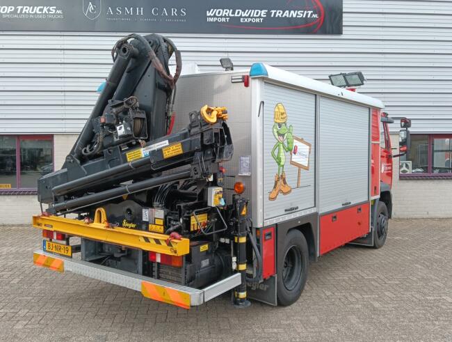 DAF 55.230 TI HIAB 8.7 TM Kraan, Crane, Kran -Brandweerwagen, Firetruck, Feuerwehr -Aggregaat, Generator TT 4922